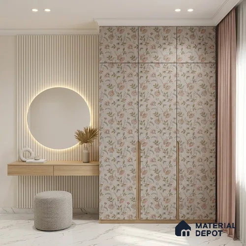 Grey Digital, Fabric Look LM 23631 8 ft x 4 ft Texture Finish Decorative Laminate - 1 mm | Suitable for TV Unit, Wardrobe, Kitchen Cabinets