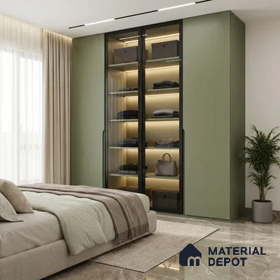 Fortnum & Mason Textured Solid Look WP 8 912 8 ft x 4 ft Texture Finish Decorative Laminate - 1 mm | Suitable for TV Unit, Wardrobe, Kitchen Cabinets