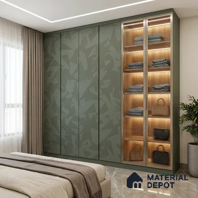 Fortnum & Mason Patterned Look WP 15 912 8 ft x 4 ft Texture Finish Decorative Laminate - 1 mm | Suitable for Bedroom, TV Unit, Wardrobe