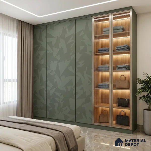 Fortnum & Mason Patterned Look WP 15 912 8 ft x 4 ft Texture Finish Decorative Laminate - 1 mm | Suitable for Bedroom, TV Unit, Wardrobe