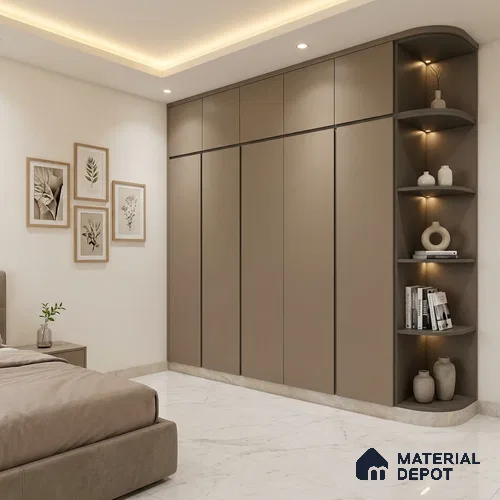 Dusty Petal Solid Colors Look SMT 512 8 ft x 4 ft Super Matte Finish Decorative Laminate - 1 mm | Suitable for Living Room, Kitchen, Office