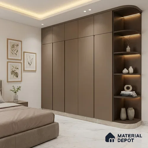 Vanilla Glaze Solid Colors Look SMT 511 8 ft x 4 ft Super Matte Finish Decorative Laminate - 1 mm | Suitable for Living Room, Kitchen, Office