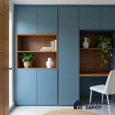 Morning Blue Solid Colors Look SMT 913 8 ft x 4 ft Super Matte Finish Decorative Laminate - 1 mm | Suitable for Living Room, Kitchen, Office