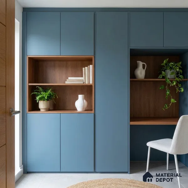 Morning Blue Solid Colors Look SMT 913 8 ft x 4 ft Super Matte Finish Decorative Laminate - 1 mm | Suitable for Living Room, Kitchen, Office