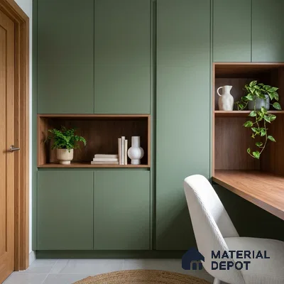 Parrot Green Solid Colors Look SMT 949 8 ft x 4 ft Super Matte Finish Decorative Laminate - 1 mm | Suitable for Living Room, Kitchen, Office