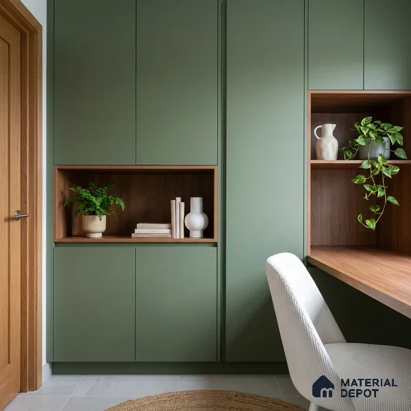 Parrot Green Solid Colors Look SMT 949 8 ft x 4 ft Super Matte Finish Decorative Laminate - 1 mm | Suitable for Living Room, Kitchen, Office