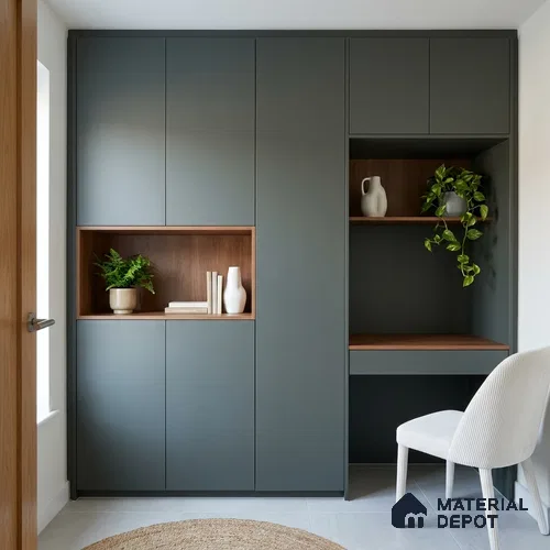 Sage Green Solid Colors Look SMT 915 8 ft x 4 ft Super Matte Finish Decorative Laminate - 1 mm | Suitable for Living Room, Kitchen, Office