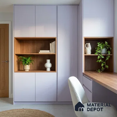 White Solid Colors Look SMT 901 8 ft x 4 ft Super Matte Finish Decorative Laminate - 1 mm | Suitable for Living Room, Kitchen, Office