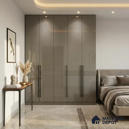 Opulent Cream Sparkle Look GT 7 8 ft x 4 ft Glossy Finish Decorative Laminate - 1 mm | Suitable for TV Unit, Wardrobe, Kitchen Cabinets