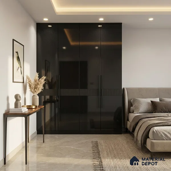 Deep Navy Sparkle Look GT 6 8 ft x 4 ft Glossy Finish Decorative Laminate - 1 mm | Suitable for TV Unit, Wardrobe, Kitchen Cabinets