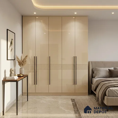 Pearl Ivory Sparkle Look GT 1 8 ft x 4 ft Glossy Finish Decorative Laminate - 1 mm | Suitable for TV Unit, Wardrobe, Kitchen Cabinets