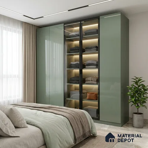 Fortnum & Mason Solid Colors Look HG 912 8 ft x 4 ft High Gloss Finish Decorative Laminate - 1 mm | Suitable for Living Room, Kitchen, Office