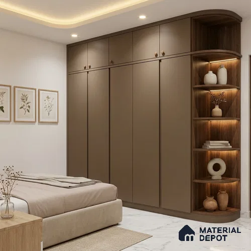 Vanilla Glaze Patterned Look WP 32 511 8 ft x 4 ft Texture Finish Decorative Laminate - 1 mm | Suitable for Bedroom, TV Unit, Wardrobe