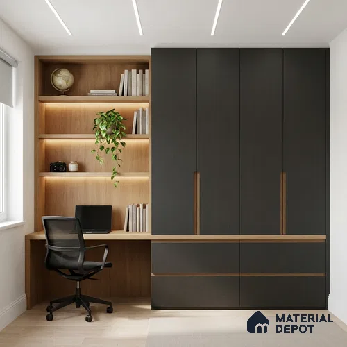 Midnight Blue Cane Look WP 33 948 8 ft x 4 ft Texture Finish Decorative Laminate - 1 mm | Suitable for TV Unit, Wardrobe, Kitchen Cabinets