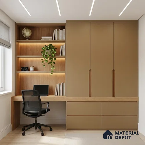 Pale Goldenrod Cane Look WP 33 904 8 ft x 4 ft Texture Finish Decorative Laminate - 1 mm | Suitable for TV Unit, Wardrobe, Kitchen Cabinets