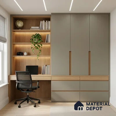 Pearl Grey Cane Look WP 33 503 8 ft x 4 ft Texture Finish Decorative Laminate - 1 mm | Suitable for TV Unit, Wardrobe, Kitchen Cabinets
