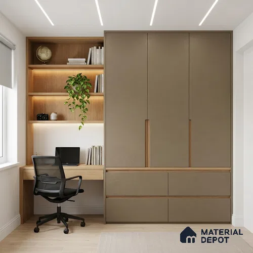 Textured Solid Look WP 6 911 8 ft x 4 ft Texture Finish Decorative Laminate - 1 mm | Suitable for TV Unit, Wardrobe, Kitchen Cabinets