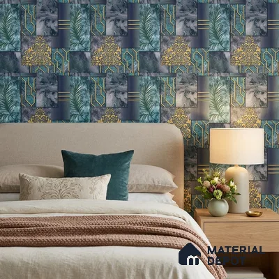 AA101005 | 9.5 Meter x 21 Inch PVC Patterned Look Wallpaper - 55 Sq. Ft. | Minimum 15% wastage during installation