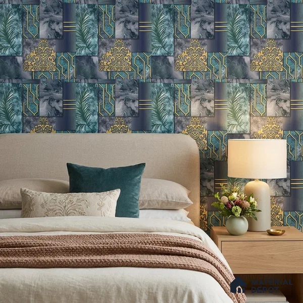 AA101005 | 9.5 Meter x 21 Inch PVC Patterned Look Wallpaper - 55 Sq. Ft. | Minimum 15% wastage during installation