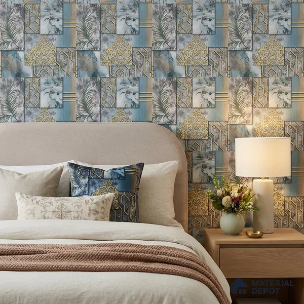 AA101003 | 9.5 Meter x 21 Inch PVC Patterned Look Wallpaper - 55 Sq. Ft. | Minimum 15% wastage during installation
