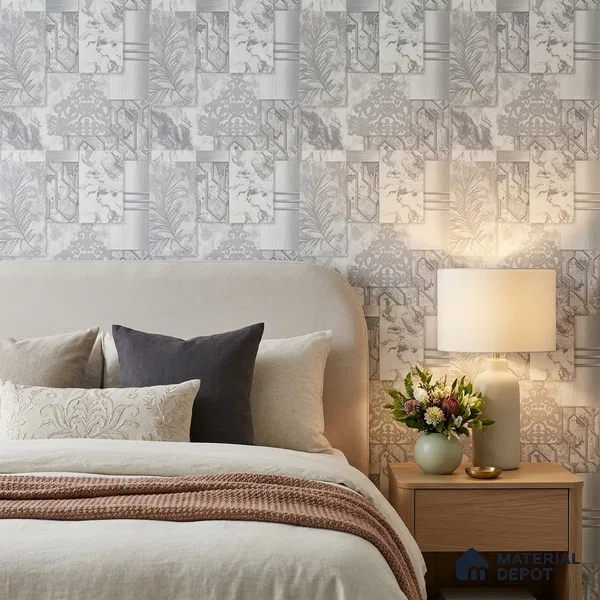 AA101001 | 9.5 Meter x 21 Inch PVC Patterned Look Wallpaper - 55 Sq. Ft. | Minimum 15% wastage during installation