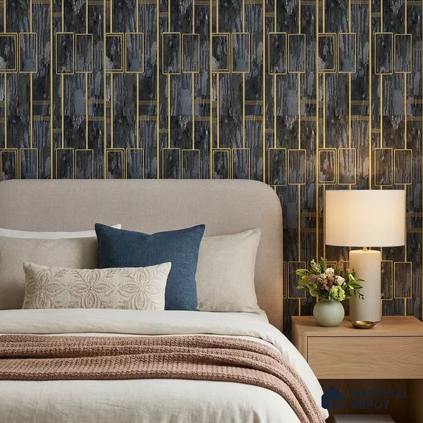 AA100808 | 9.5 Meter x 21 Inch PVC Patterned Look Wallpaper - 55 Sq. Ft. | Minimum 15% wastage during installation