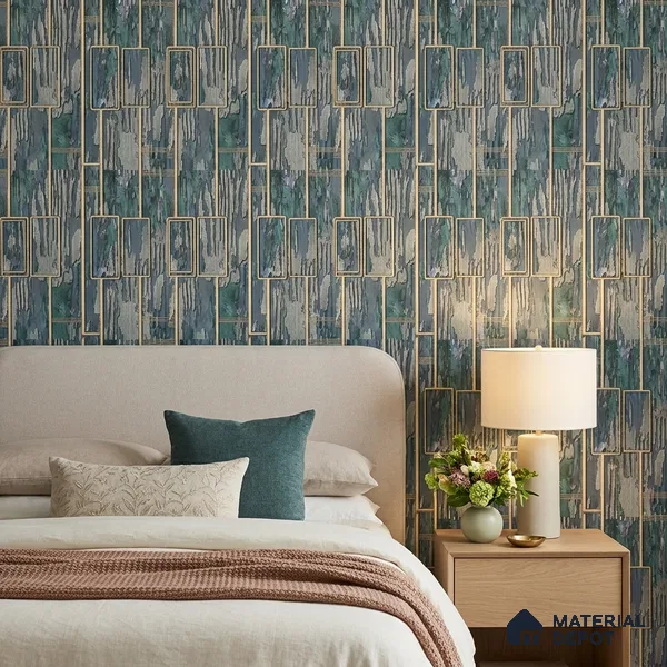 AA100807 | 9.5 Meter x 21 Inch PVC Patterned Look Wallpaper - 55 Sq. Ft. | Minimum 15% wastage during installation
