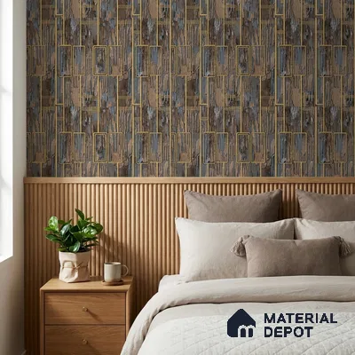 AA100803 | 9.5 Meter x 21 Inch PVC Patterned Look Wallpaper - 55 Sq. Ft. | Minimum 15% wastage during installation