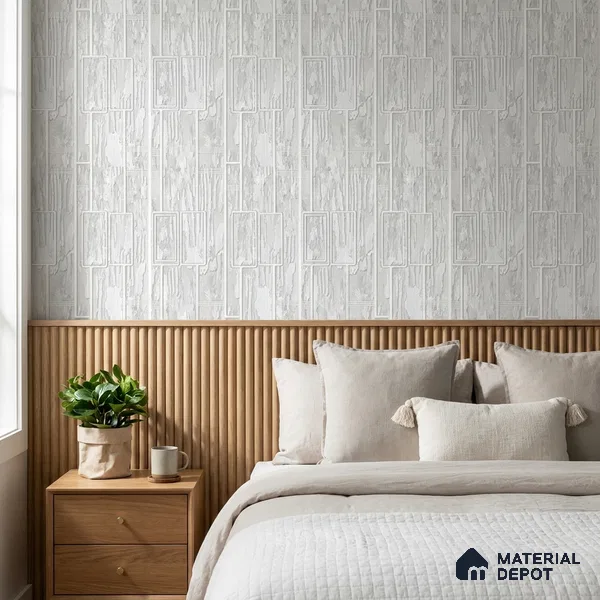 AA100801 | 9.5 Meter x 21 Inch PVC Patterned Look Wallpaper - 55 Sq. Ft. | Minimum 15% wastage during installation