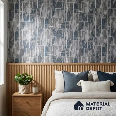 AA100806 | 9.5 Meter x 21 Inch PVC Patterned Look Wallpaper - 55 Sq. Ft. | Minimum 15% wastage during installation