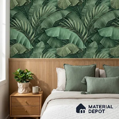 AA100207 | 9.5 Meter x 21 Inch PVC Florals Look Wallpaper - 55 Sq. Ft. | Minimum 15% wastage during installation