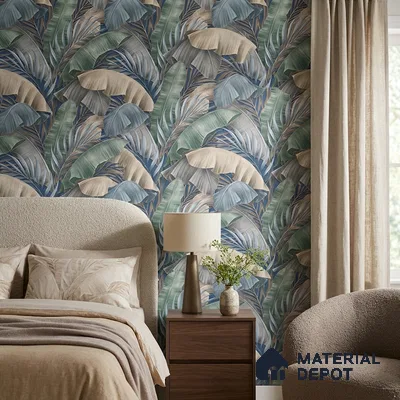 AA100205 | 9.5 Meter x 21 Inch PVC Florals Look Wallpaper - 55 Sq. Ft. | Minimum 15% wastage during installation