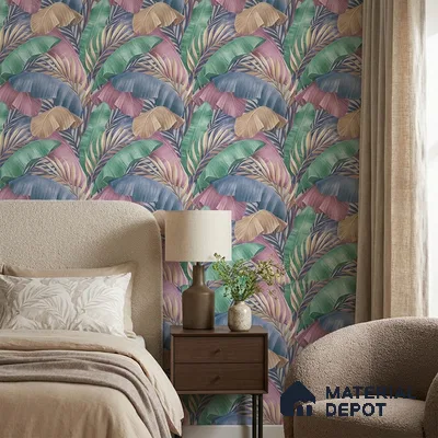 AA100204 | 9.5 Meter x 21 Inch PVC Florals Look Wallpaper - 55 Sq. Ft. | Minimum 15% wastage during installation