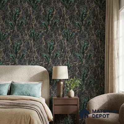 AA100707 | 9.5 Meter x 21 Inch PVC Florals Look Wallpaper - 55 Sq. Ft. | Minimum 15% wastage during installation