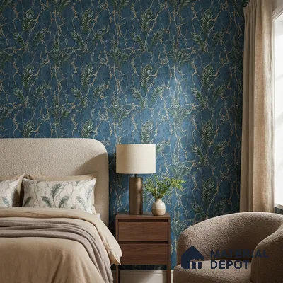 AA100706 | 9.5 Meter x 21 Inch PVC Florals Look Wallpaper - 55 Sq. Ft. | Minimum 15% wastage during installation