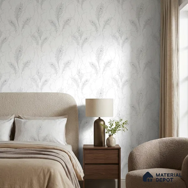 AA100702 | 9.5 Meter x 21 Inch PVC Florals Look Wallpaper - 55 Sq. Ft. | Minimum 15% wastage during installation