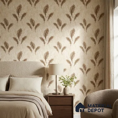 AA100704 | 9.5 Meter x 21 Inch PVC Florals Look Wallpaper - 55 Sq. Ft. | Minimum 15% wastage during installation