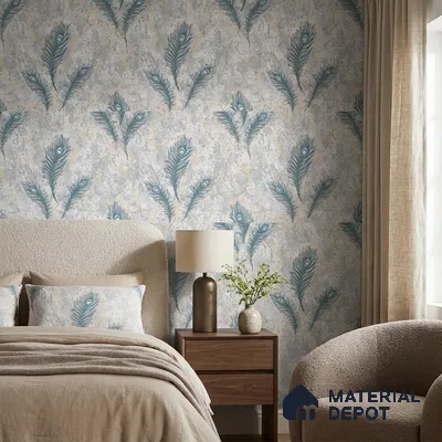 AA100703 | 9.5 Meter x 21 Inch PVC Florals Look Wallpaper - 55 Sq. Ft. | Minimum 15% wastage during installation
