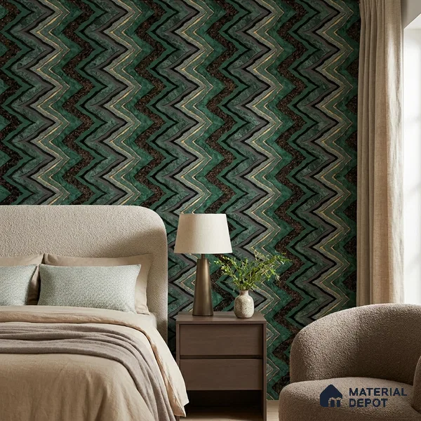 AA100308 | 9.5 Meter x 21 Inch PVC Patterned Look Wallpaper - 55 Sq. Ft. | Minimum 15% wastage during installation
