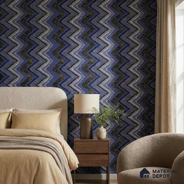 AA100307 | 9.5 Meter x 21 Inch PVC Patterned Look Wallpaper - 55 Sq. Ft. | Minimum 15% wastage during installation