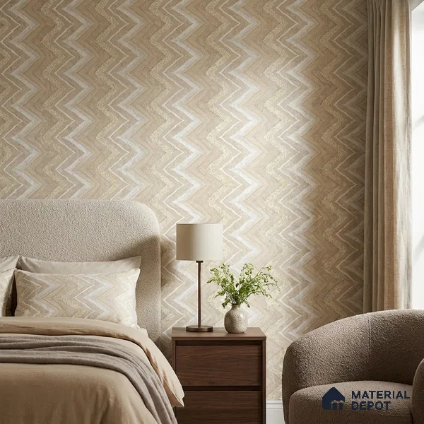 AA100304 | 9.5 Meter x 21 Inch PVC Patterned Look Wallpaper - 55 Sq. Ft. | Minimum 15% wastage during installation