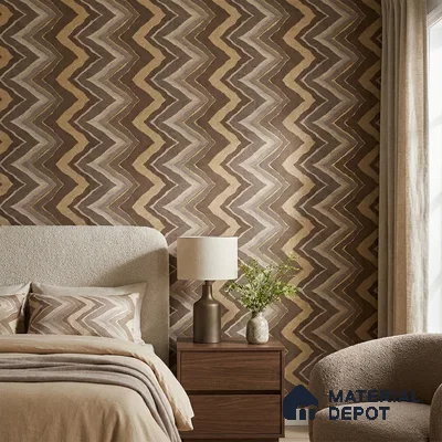 AA100305 | 9.5 Meter x 21 Inch PVC Patterned Look Wallpaper - 55 Sq. Ft. | Minimum 15% wastage during installation