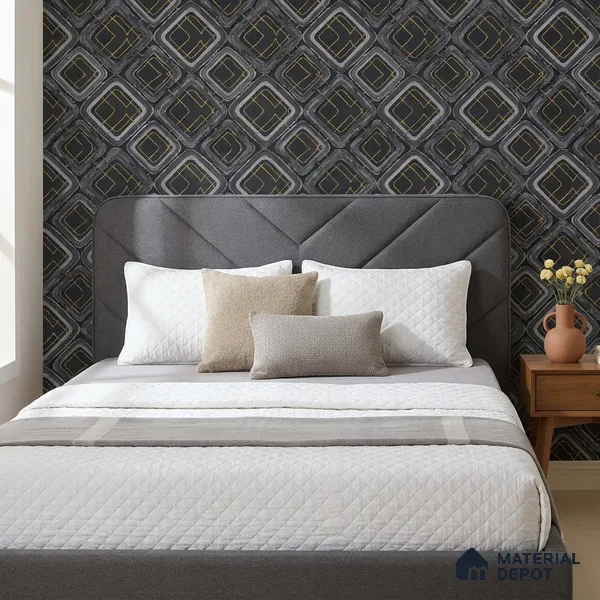 AA100601 | 9.5 Meter x 21 Inch PVC Patterned Look Wallpaper - 55 Sq. Ft. | Minimum 15% wastage during installation