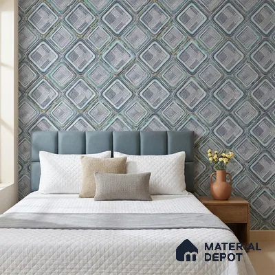AA100605 | 9.5 Meter x 21 Inch PVC Patterned Look Wallpaper - 55 Sq. Ft. | Minimum 15% wastage during installation