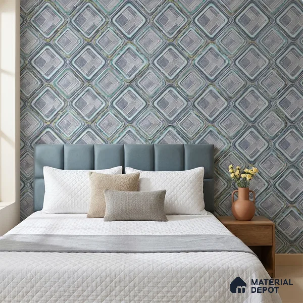 AA100605 | 9.5 Meter x 21 Inch PVC Patterned Look Wallpaper - 55 Sq. Ft. | Minimum 15% wastage during installation