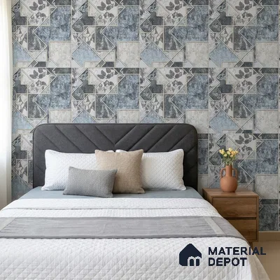 AA100404 | 9.5 Meter x 21 Inch PVC Patterned Look Wallpaper - 55 Sq. Ft. | Minimum 15% wastage during installation