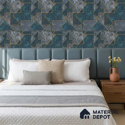 AA100407 | 9.5 Meter x 21 Inch PVC Patterned Look Wallpaper - 55 Sq. Ft. | Minimum 15% wastage during installation