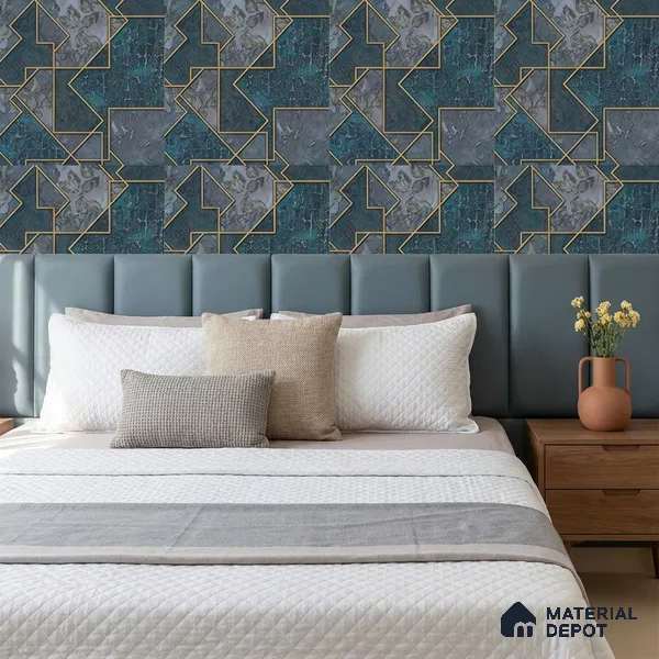 AA100407 | 9.5 Meter x 21 Inch PVC Patterned Look Wallpaper - 55 Sq. Ft. | Minimum 15% wastage during installation