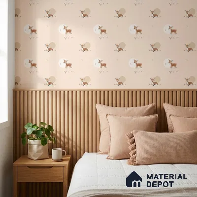 5140-1 | 5 Meter x 42 Inch PVC Patterned Look Wallpaper - 57 Sq. Ft. | Minimum 15% wastage during installation