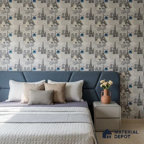 5129-2 | 5 Meter x 42 Inch PVC Patterned Look Wallpaper - 57 Sq. Ft. | Minimum 15% wastage during installation
